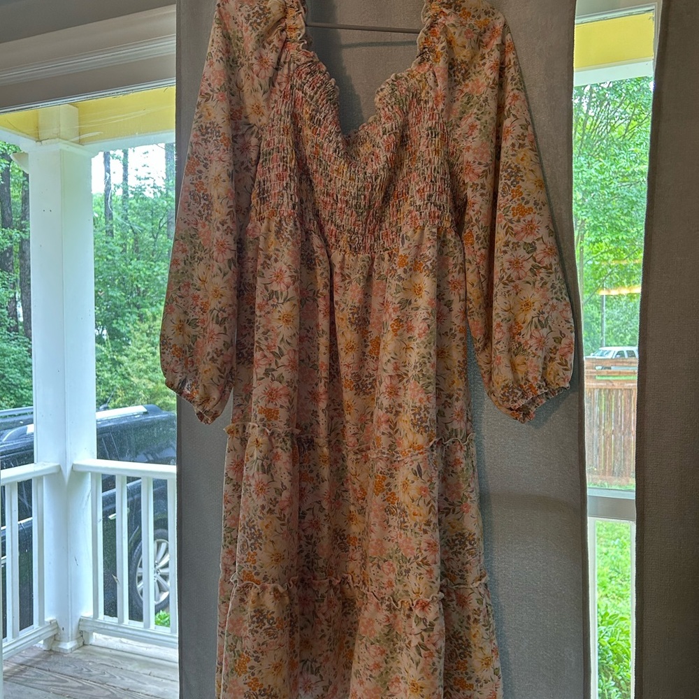 Floral Long Sleeve Dress